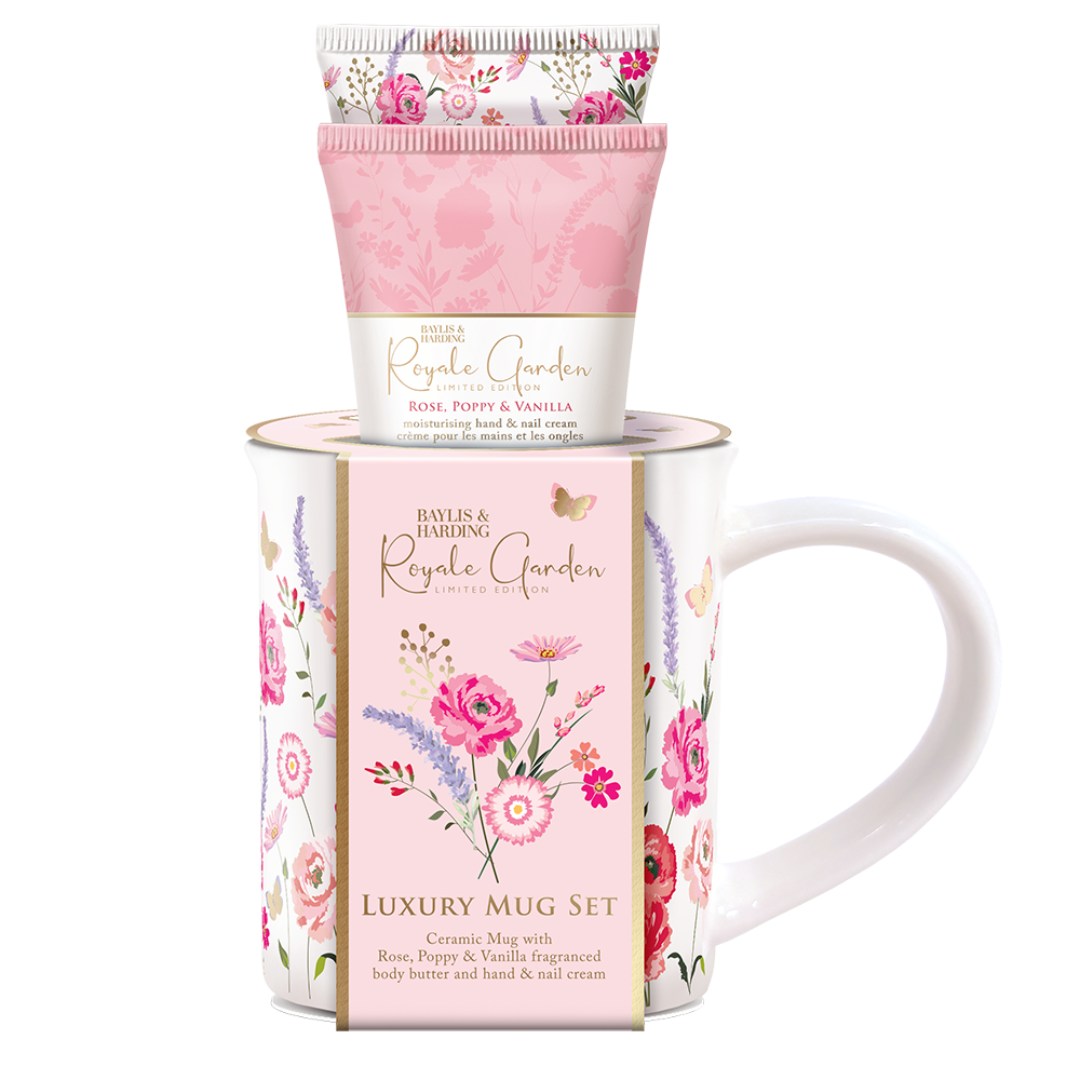 Royale Garden - Rose, Poppy & Vanilla Decorative Mug Gift Set