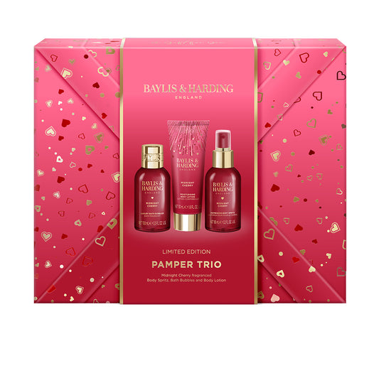 Midnight Cherry Gift Wrapped Pamper Trio