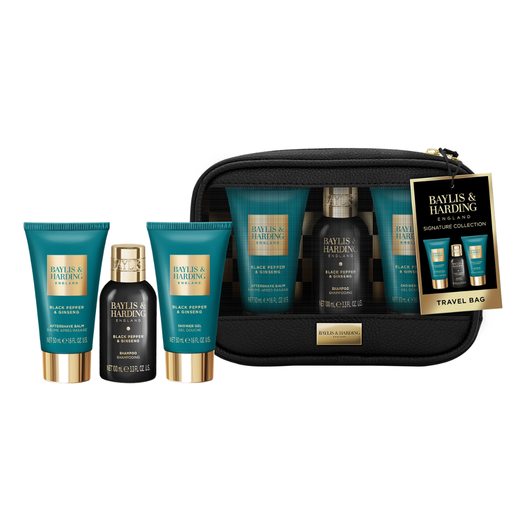 Black Pepper & Ginseng Travel Bag Gift Set