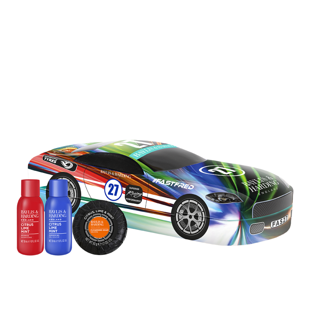 Citrus, Lime & Mint Race Car Tin Gift Set