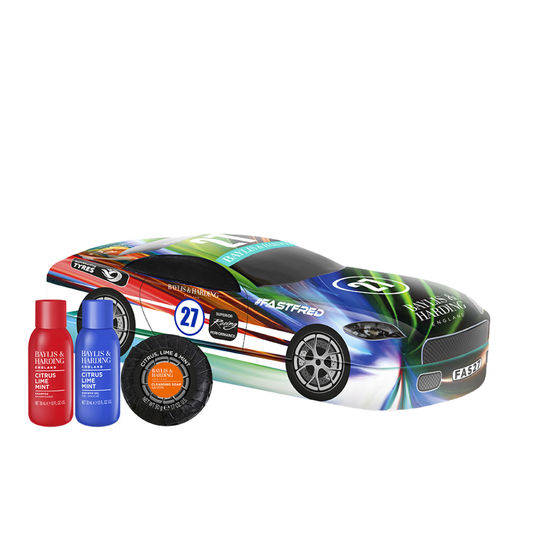 Citrus, Lime & Mint Race Car Tin Gift Set