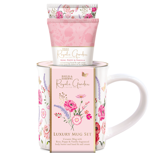 Royale Garden - Rose, Poppy & Vanilla Decorative Mug Gift Set