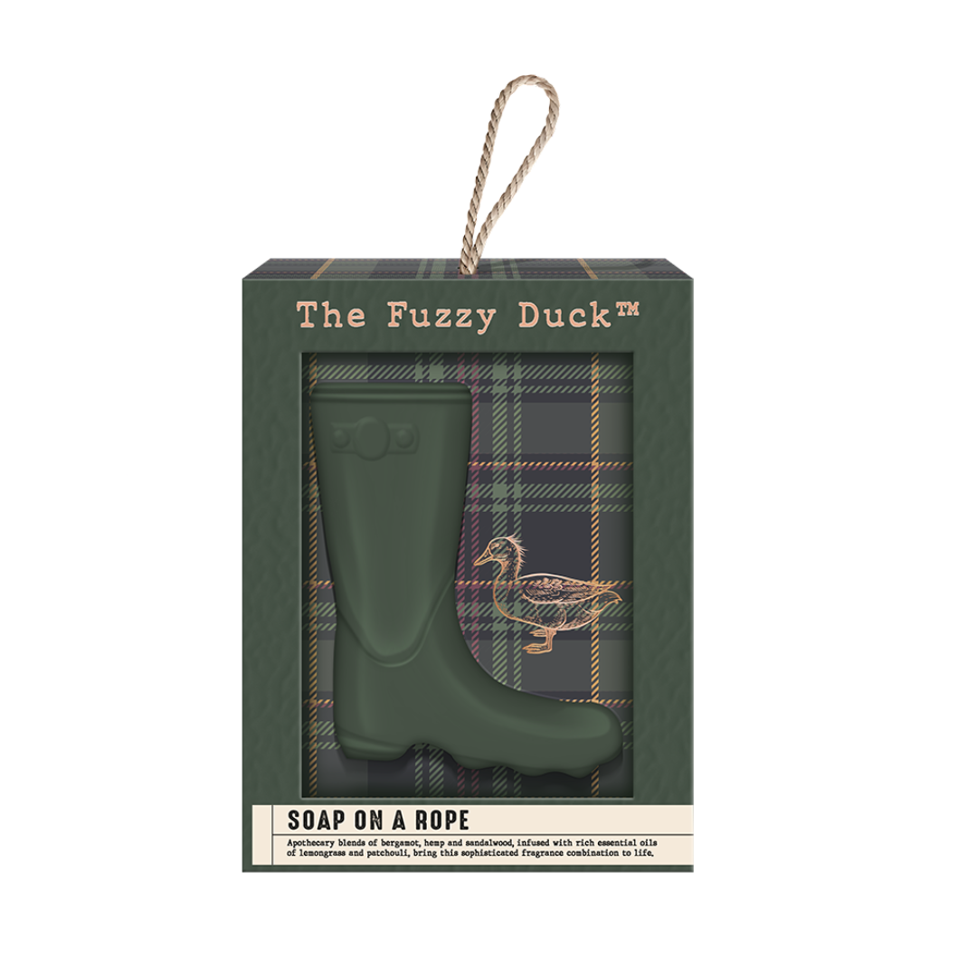 The Fuzzy Duck Bergamot, Hemp & Sandalwood Soap On A Rope