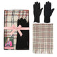 Checked Scarf & Glove Gift Box