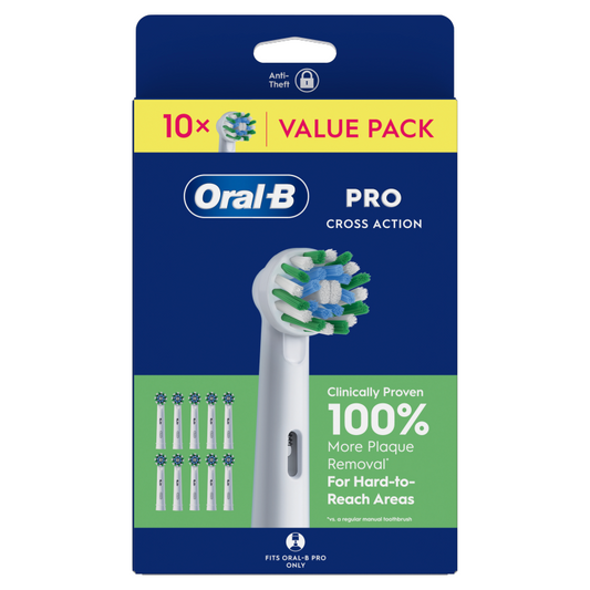 Pro Cross Action Brush Heads 10 Pack
