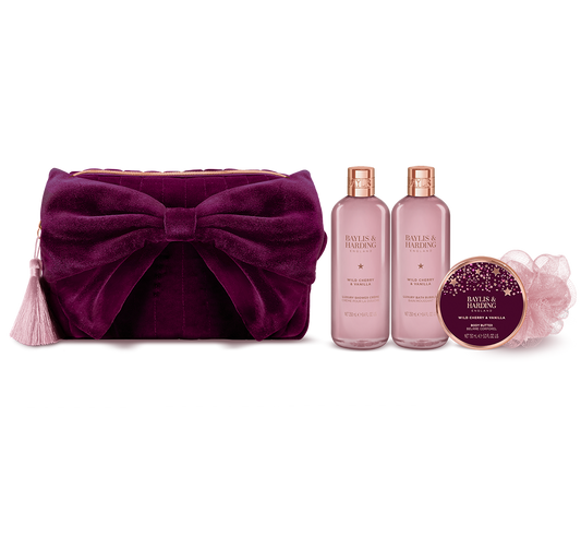 Wild Cherry & Vanilla Luxury Wash Bag Gift Set